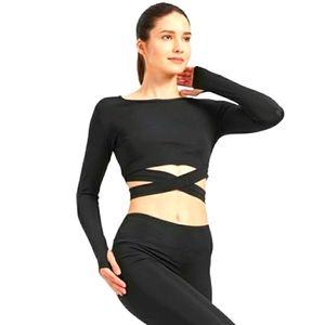 Athletic Long Sleeve Crop Top NWOT